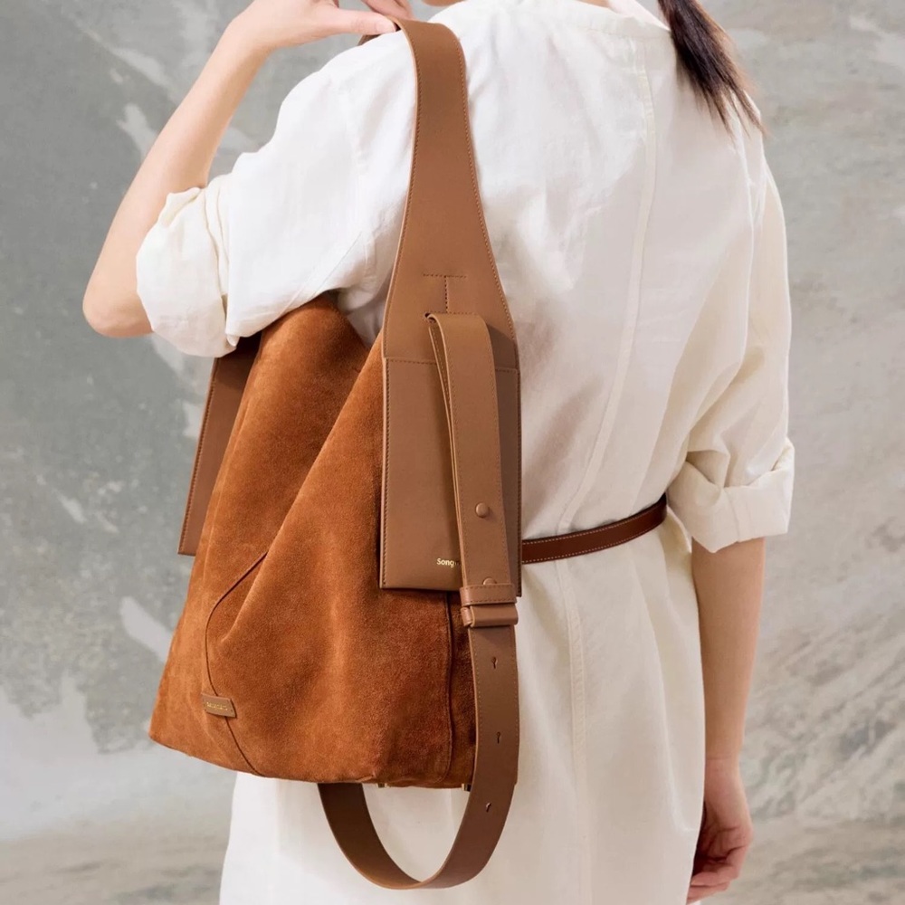 SONG MONT Large Drippy Tote Bag - Caramel